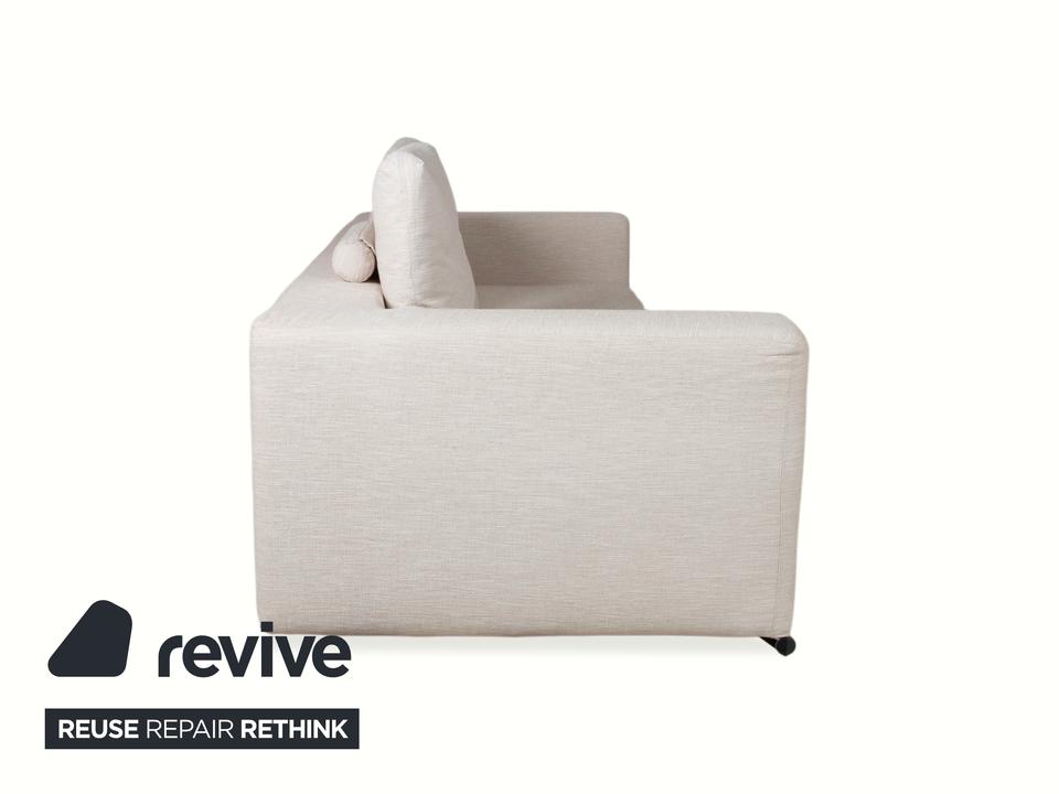 Sabe Italia Stoff Dreisitzer Creme Sofa Couch – Bild 12