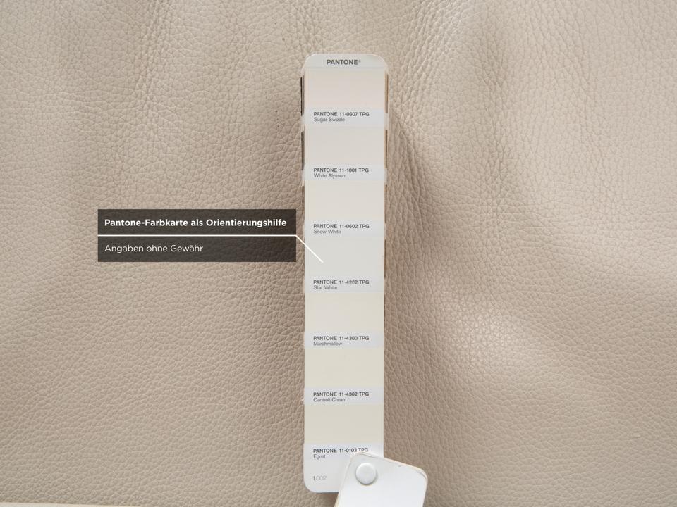 Himolla Leder Dreisitzer Creme Weiß Holz Sofa Couch – Bild 11