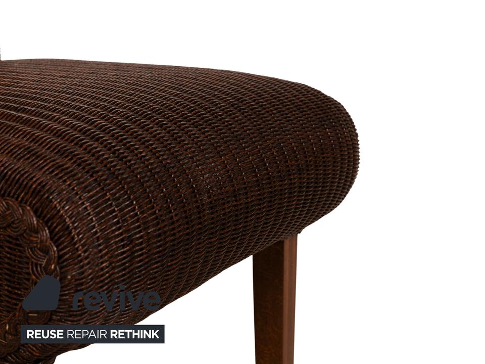 5er Garnitur Lloyd Loom Holz Stuhl Braun Esszimmer – Bild 5