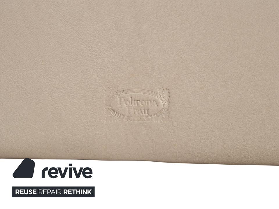 6er Garnitur Poltrona Frau Vittoria Leder Stuhl Creme – Bild 9