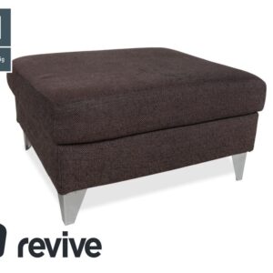 Ewald Schillig Stoff Hocker Braun Grau