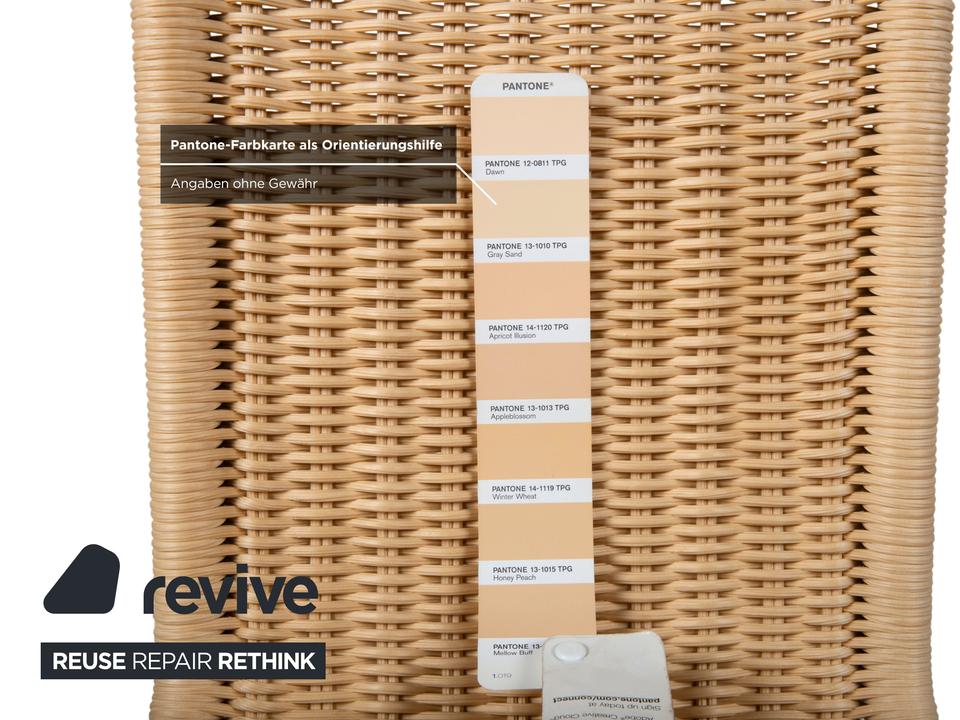 4er Garnitur Tecta B20 Geflecht Stuhl Beige Chrom – Bild 6