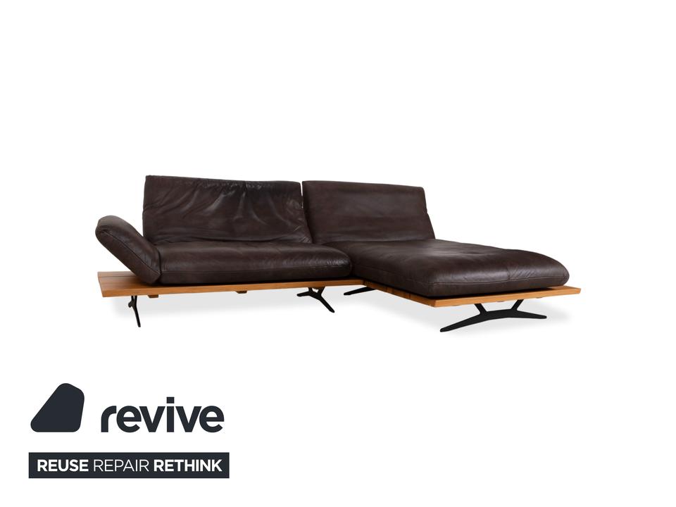 Koinor Marylin Leder Ecksofa Hocker Schoko Braun manuelle – Bild 4