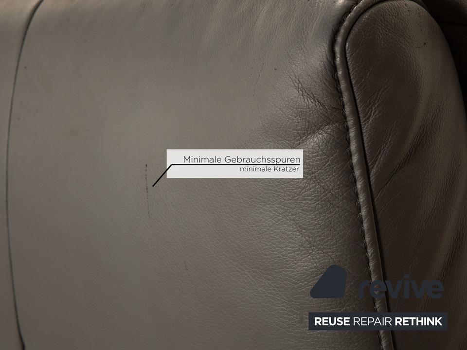 Himolla Cumuly Leder Sofa Grau Dreisitzer Couch – Bild 7