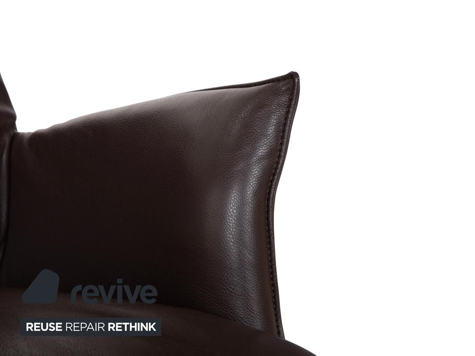 Koinor Fenja Zweisitzer Leder Sofa Braun Couch manuelle Funktion – Bild 6