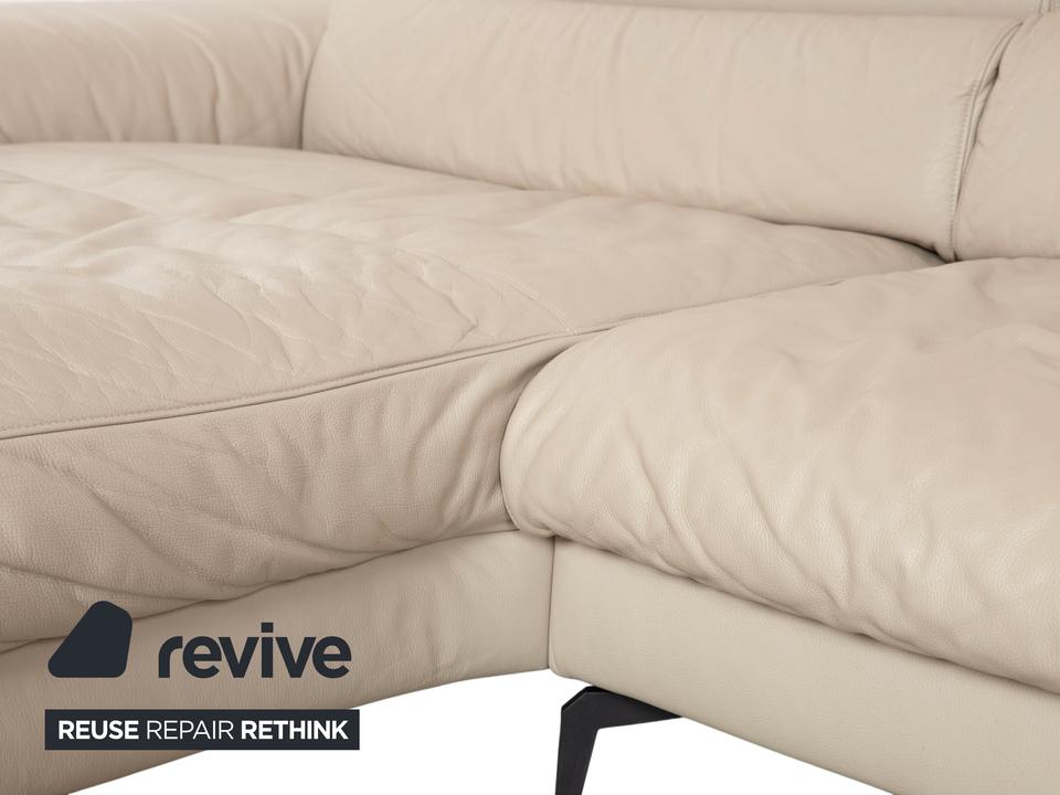 Willi Schillig Piedroo Leder Ecksofa Beige elektrische Funktion – Bild 9