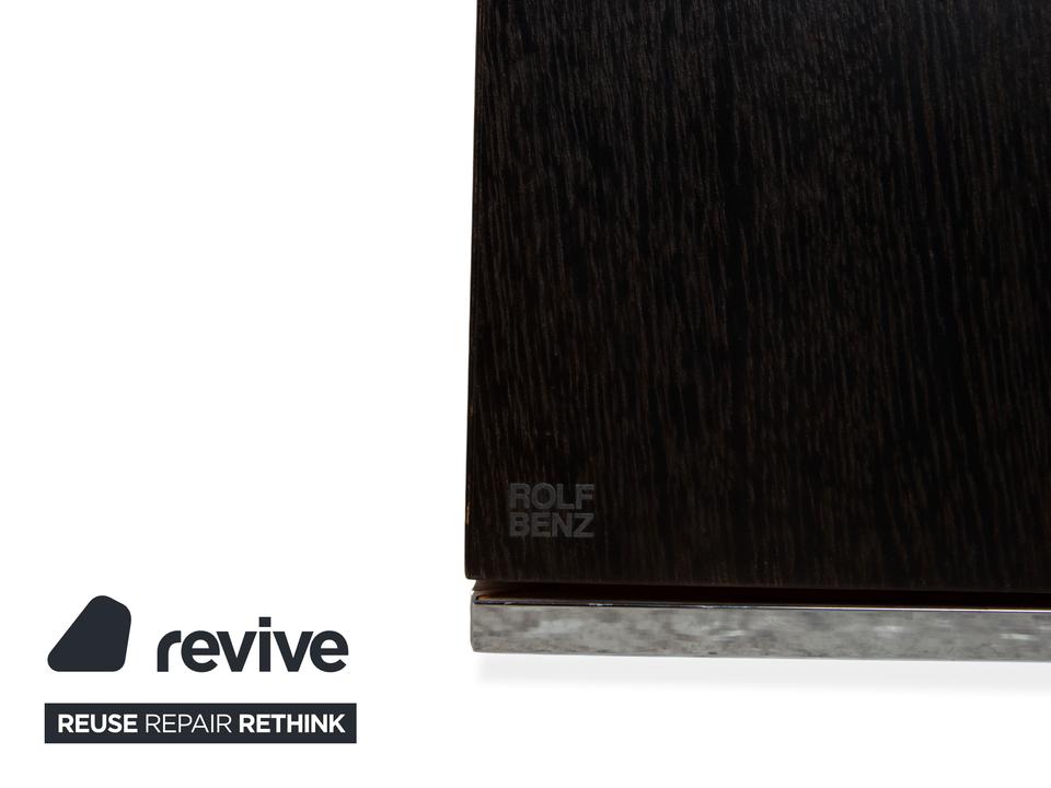 Rolf Benz Holz Couchtisch Schwarz Dunkelbraun Chrom – Bild 8