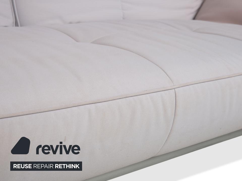 Ligne Roset Smala Dreisitzer Stoff Sofa Hellgrau Schlafsofa – Bild 6