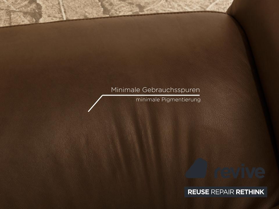 Hukla Leder Zweisitzer Braun – Bild 4