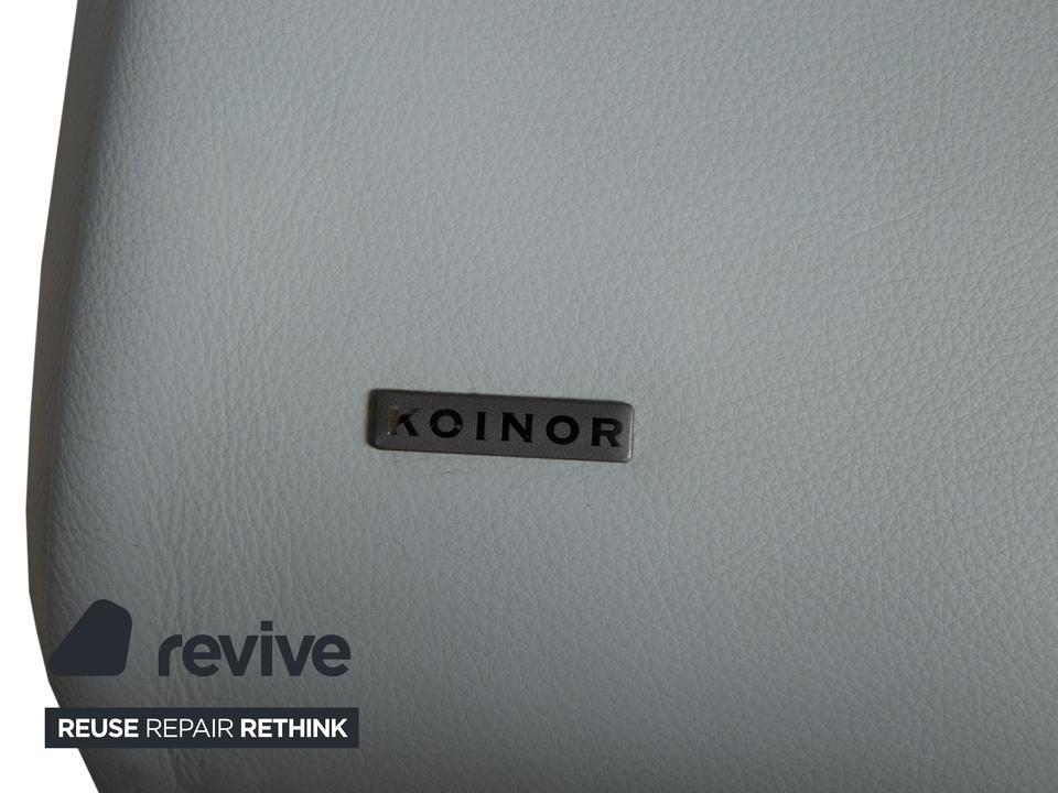 Koinor Rossini Leder Zweisitzer Blau Eisblau manuelle Funktion – Bild 12