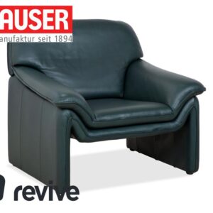 Laauser Atlanta Leder Sessel Grün Dunkelgrün Petrol