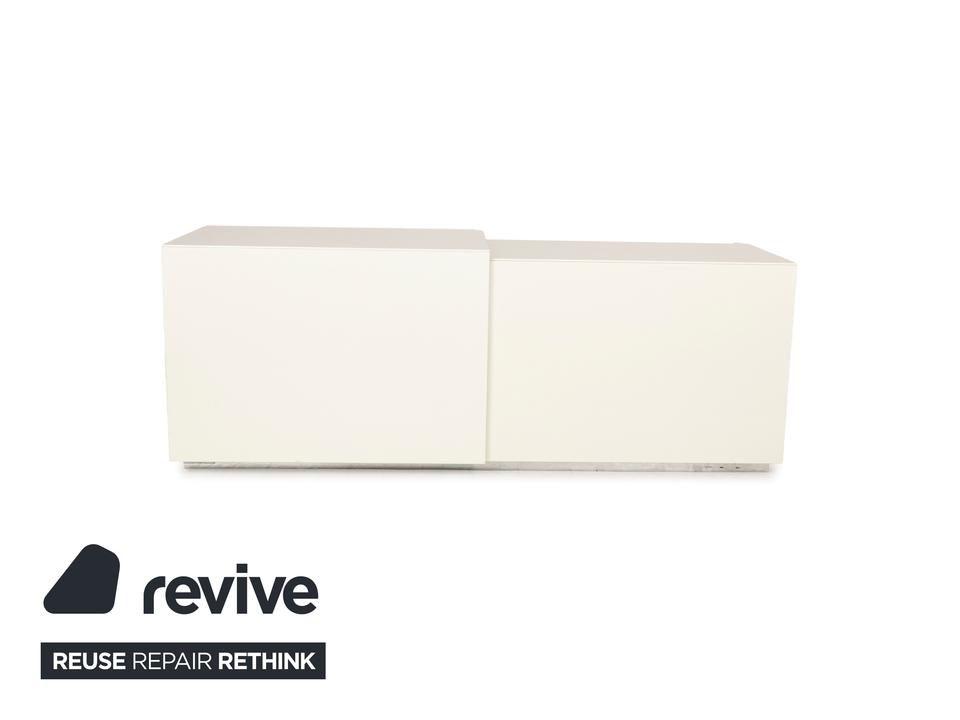 Hülsta Lilac Holz Sideboard Weiß Creme Hochglanz Funktion – Bild 16