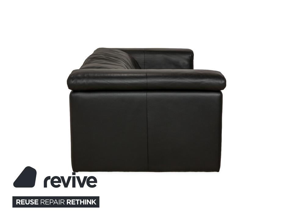 Rolf Benz 6800 Leder Dreisitzer Schwarz manuelle Funktion Sofa ✨ – Bild 9