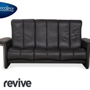 Stressless Soul Leder Dreisitzer Dunkelgrau Anthrazit manuelle