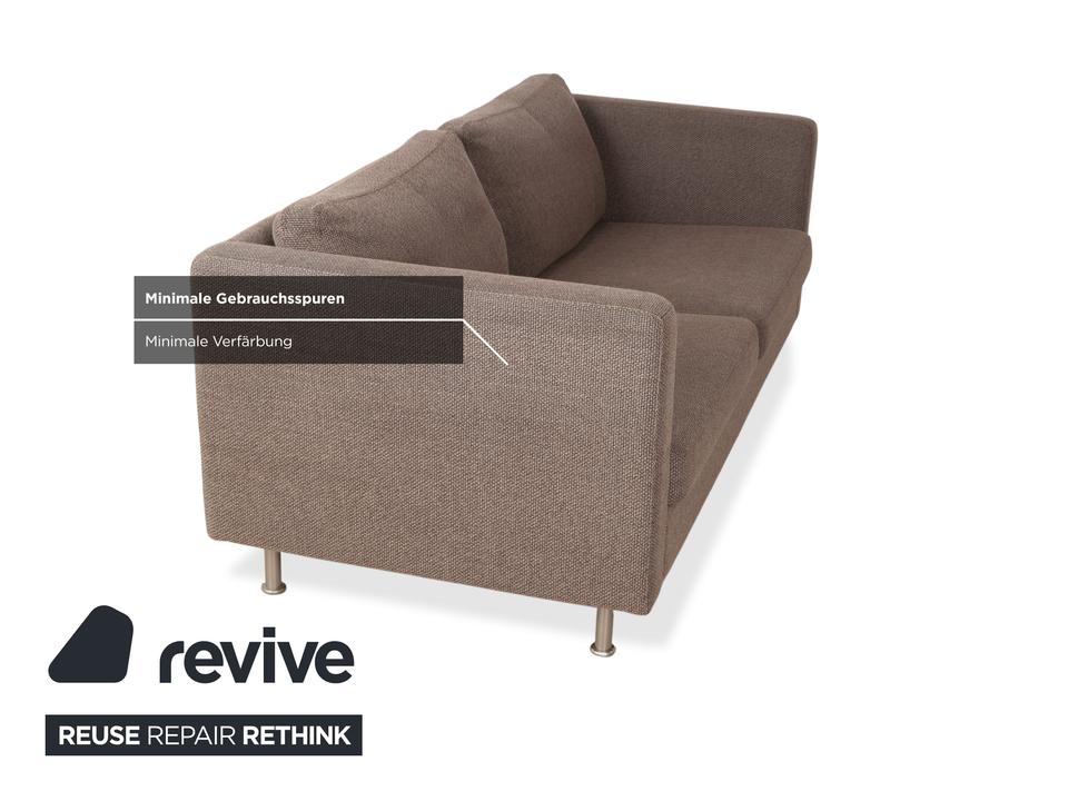 COR Conseta Stoff Zweisitzer Hocker Grau Braun Sofa Couch – Bild 11