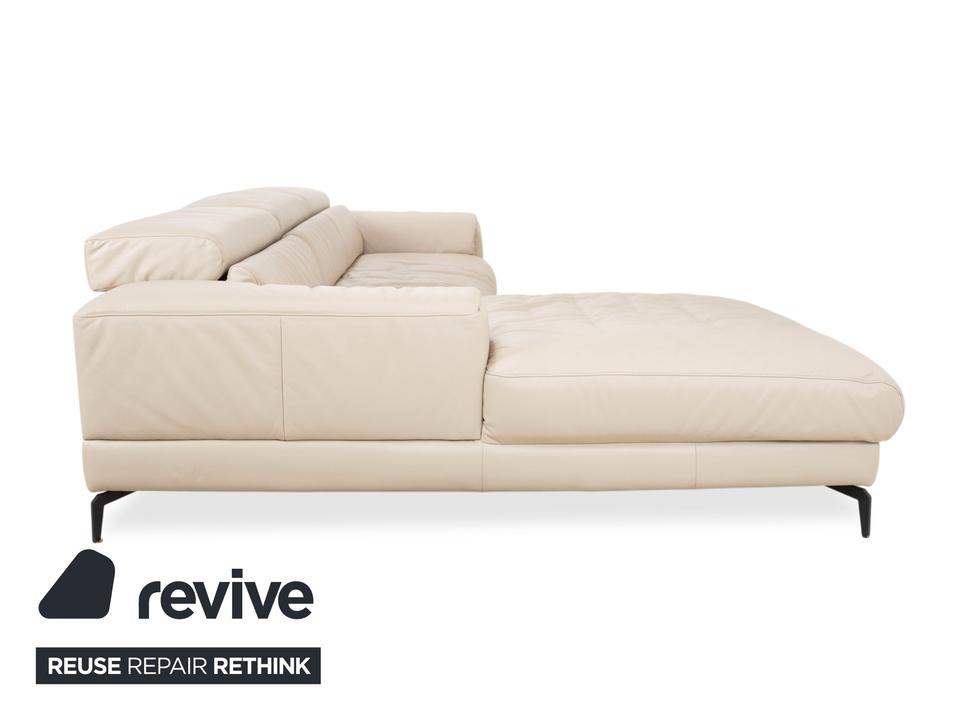 Willi Schillig Piedroo Leder Ecksofa Beige elektrische Funktion – Bild 14