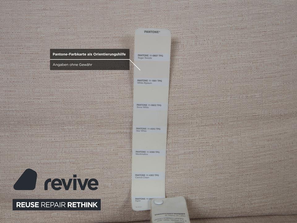 Sabe Italia Stoff Dreisitzer Creme Sofa Couch – Bild 10