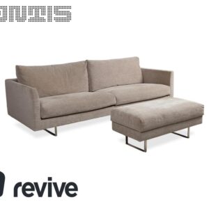 Montis Axel Stoff Viersitzer Hocker Grau Sofa Couch
