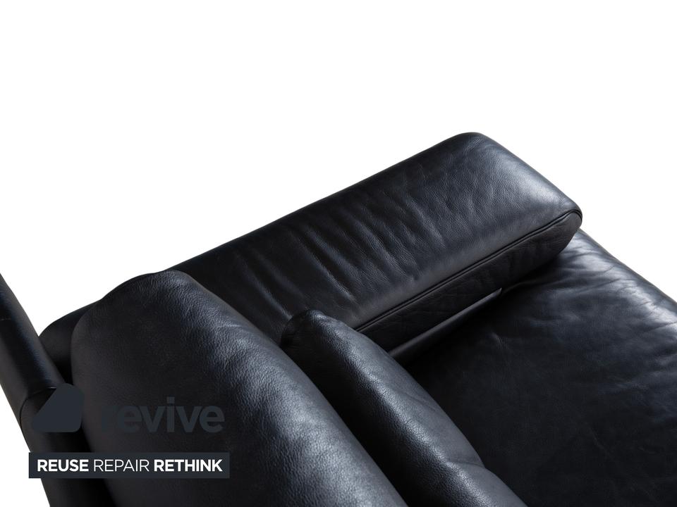 Rolf Benz 6500 Leder Zweisitzer Schwarz Sofa Couch manuelle – Bild 7