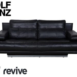 Rolf Benz 6500 Leder Zweisitzer Schwarz Sofa Couch manuelle