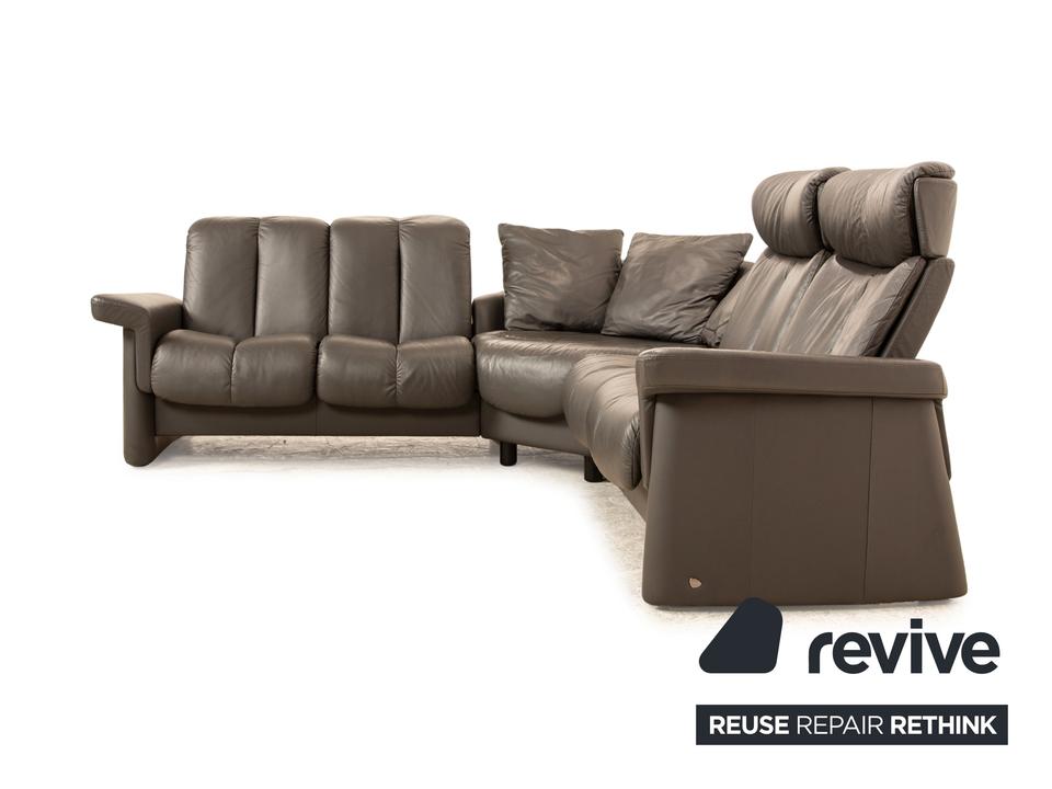 Stressless Legend Leder Ecksofa Schwarz manuelle Funktion Sofa – Bild 15
