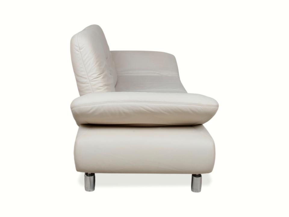 Koinor Rivoli Leder Zweisitzer Creme Weiß Grau Greige manuelle – Bild 17