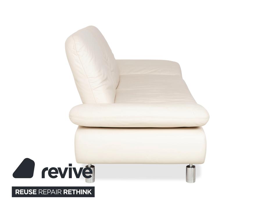 Koinor Rivoli Leder Dreisitzer Creme Weiß manuelle Funktion Sofa – Bild 13