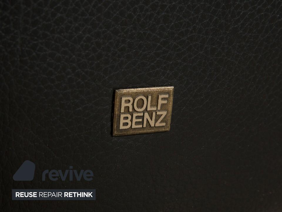 Rolf Benz 6800 Leder Dreisitzer Schwarz manuelle Funktion Sofa ✨ – Bild 8