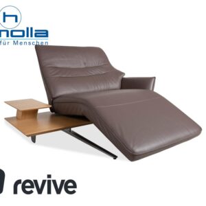 Himolla 4905 Leder Holz Metall Liege Tisch Braun elektrische