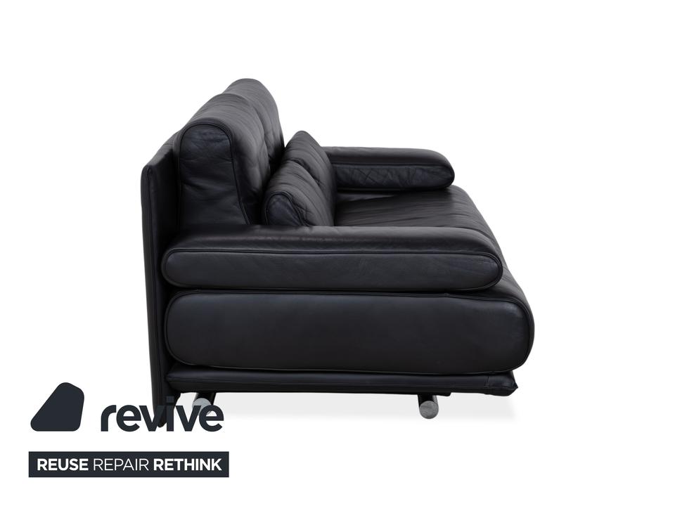 Rolf Benz 6500 Leder Zweisitzer Schwarz Sofa Couch manuelle – Bild 11