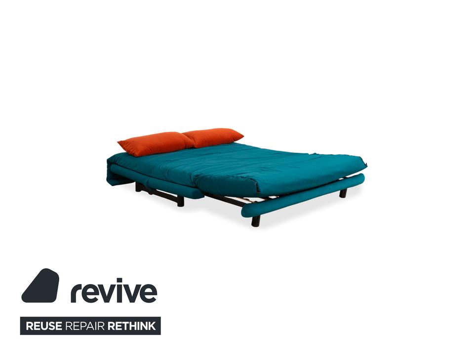 Ligne Roset Multy Stoff Dreisitzer Blau Pertol Orange manuelle – Bild 5