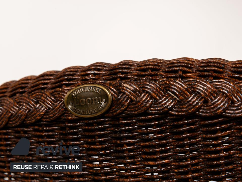 5er Garnitur Lloyd Loom Holz Stuhl Braun Esszimmer – Bild 15