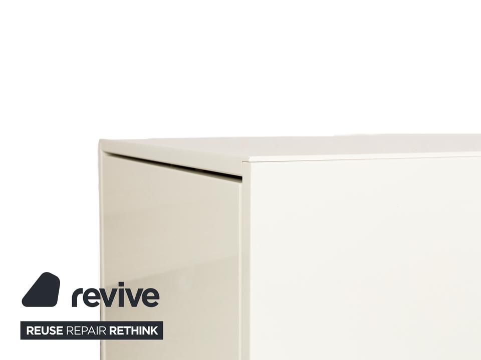 Hülsta Lilac Holz Sideboard Weiß Creme Hochglanz Funktion – Bild 6