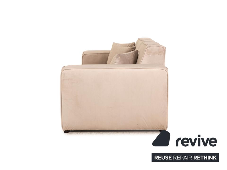 IconX STUDIOS Beluga Samt Stoff Viersitzer Sofa Couch Beige – Bild 10