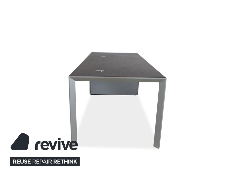 Walter Knoll Icon Holz Braun Grau Schreibtisch Schublade – Bild 11