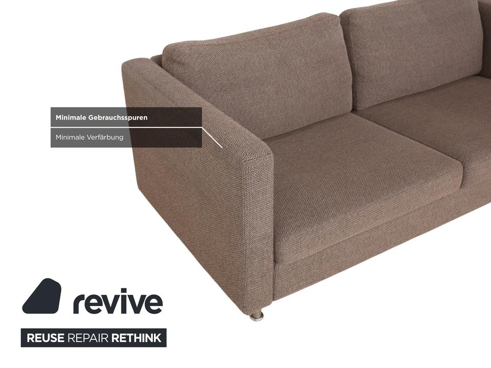 COR Conseta Stoff Zweisitzer Hocker Grau Braun Sofa Couch – Bild 10