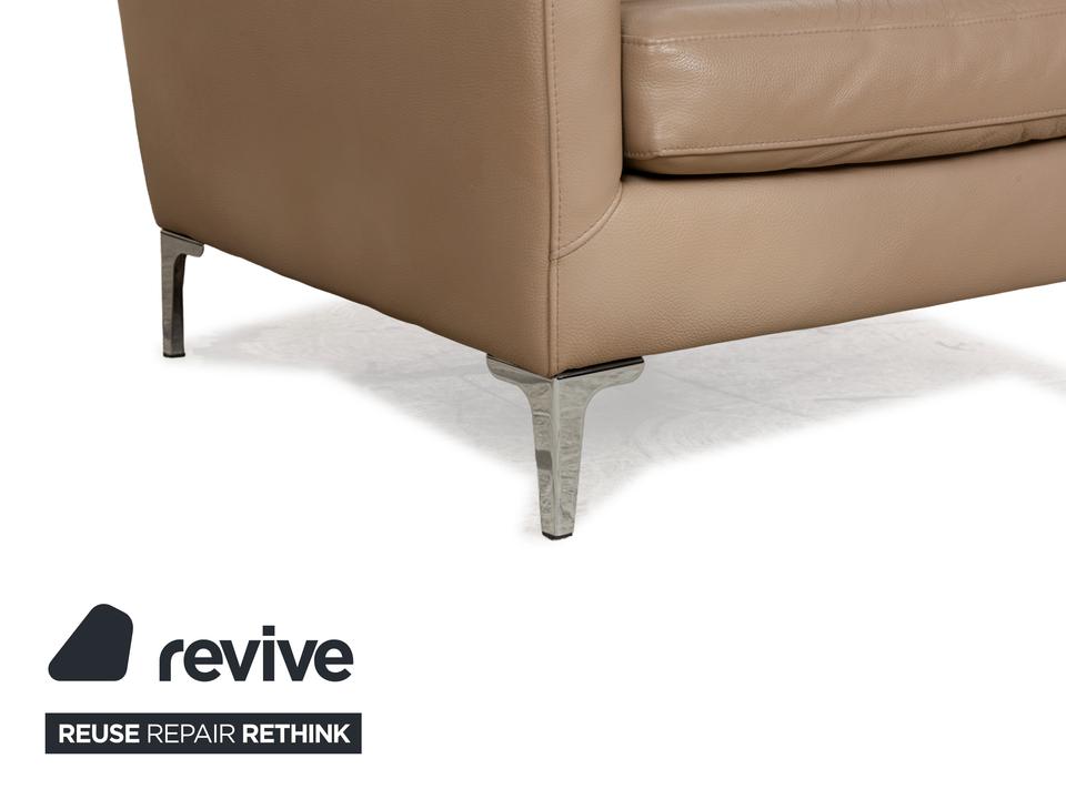 Saba Italia Leder Sessel Braun Hellbraun Beige – Bild 5