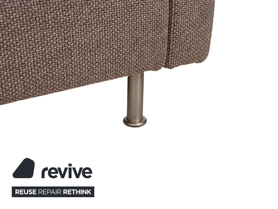 COR Conseta Stoff Zweisitzer Hocker Grau Braun Sofa Couch – Bild 7