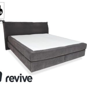 Musterring Stoff Bett Grau Schlafzimmer Boxspring