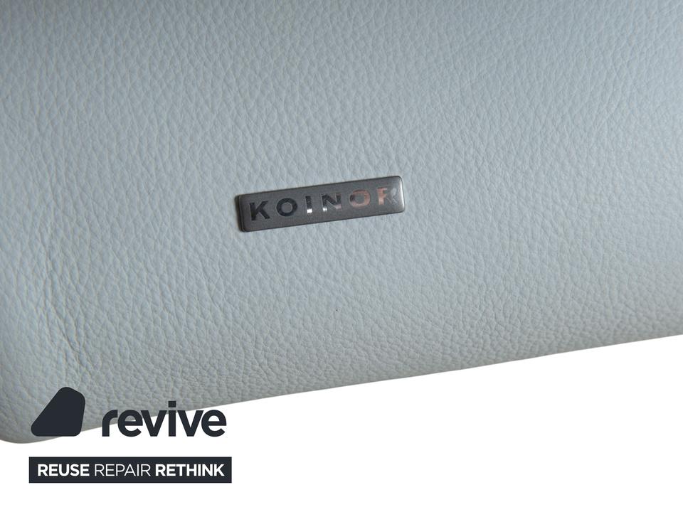 Koinor Rossini Leder Zweisitzer Blau Grau manuelle Funktion Sofa – Bild 14