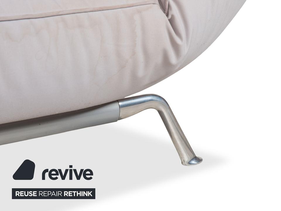 Ligne Roset Smala Dreisitzer Stoff Sofa Hellgrau Schlafsofa – Bild 8