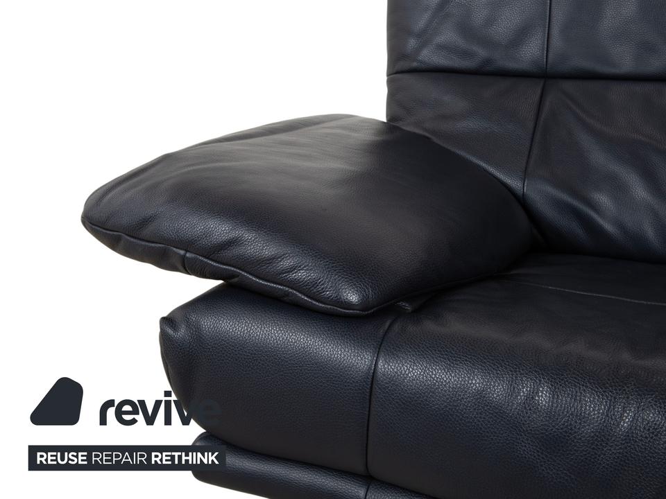 Rolf Benz BMP 418 Leder Zweisitzer Blau Dunkelblau Sofa Couch – Bild 5