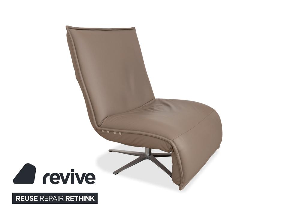 Koinor Epos Leder Sessel Beige Taupe elektrische Funktion Akku – Bild 3