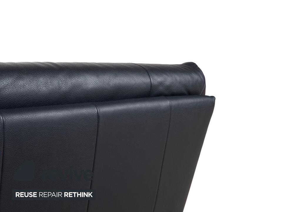 Rolf Benz BMP 418 Leder Zweisitzer Blau Dunkelblau Sofa Couch – Bild 6