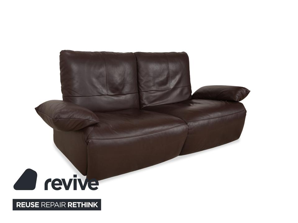 Koinor Easy Leder Zweisitzer Braun elektrische Funktion Sofa – Bild 3