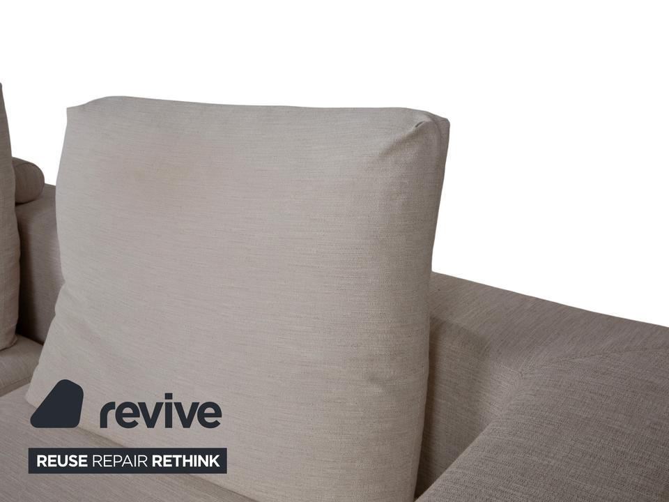 Sabe Italia Stoff Dreisitzer Creme Sofa Couch – Bild 4