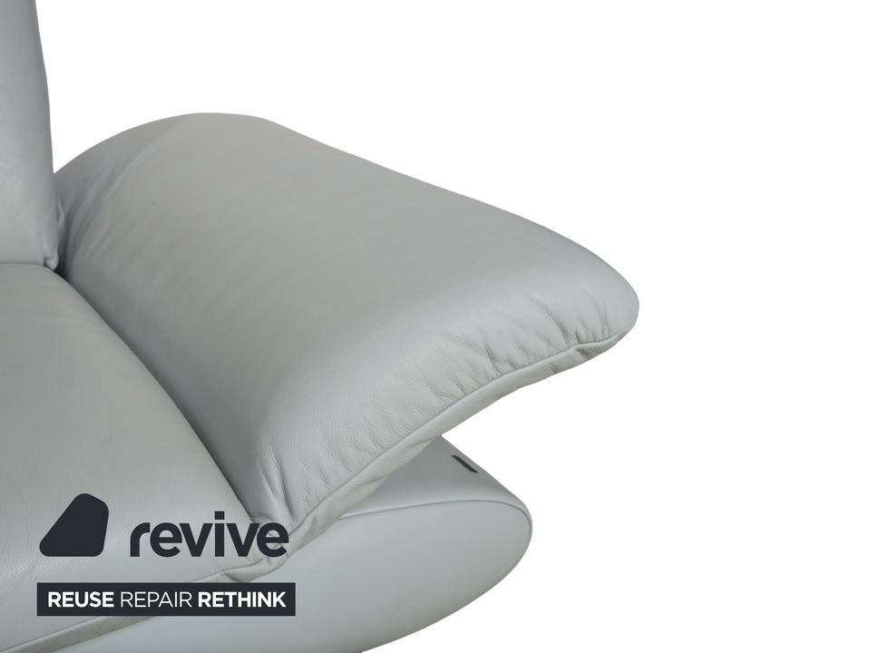 Koinor Rossini Leder Zweisitzer Blau Eisblau manuelle Funktion – Bild 6