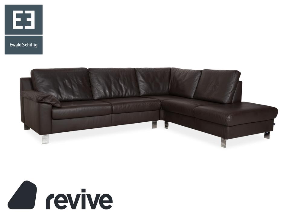 Ewald Schillig Leder Sofa Dunkelbraun Sofa Couch