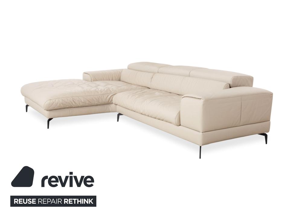 Willi Schillig Piedroo Leder Ecksofa Beige elektrische Funktion – Bild 3