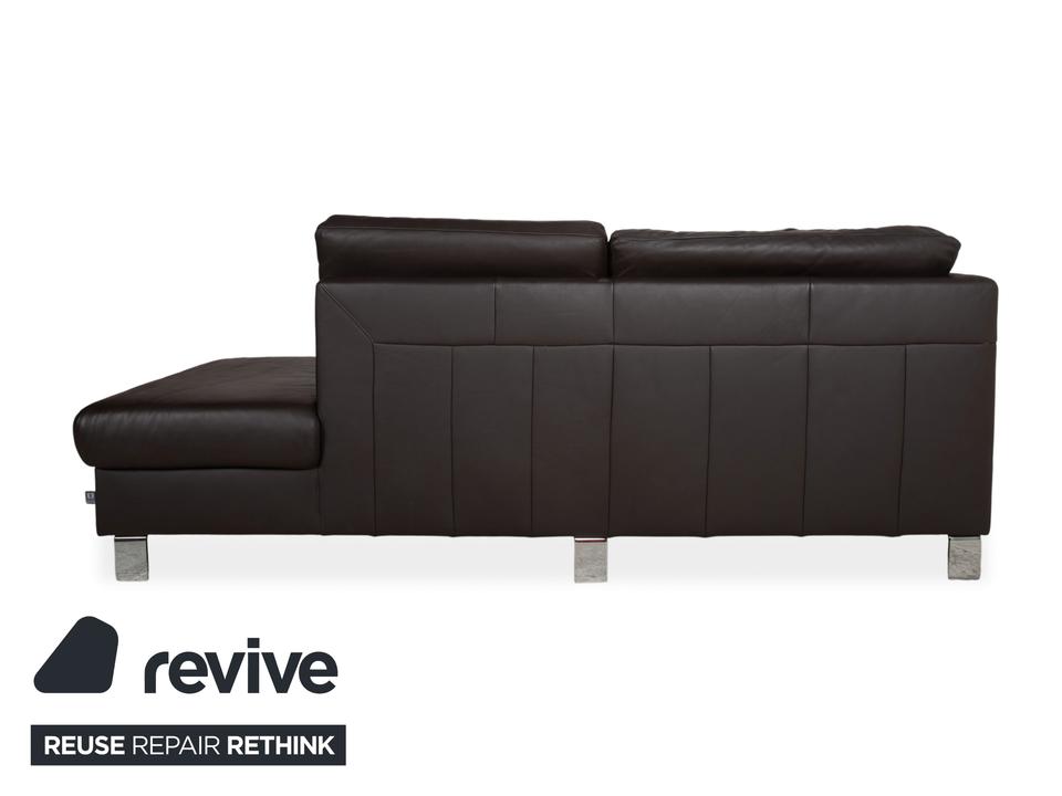 Ewald Schillig Leder Sofa Dunkelbraun Sofa Couch – Bild 12